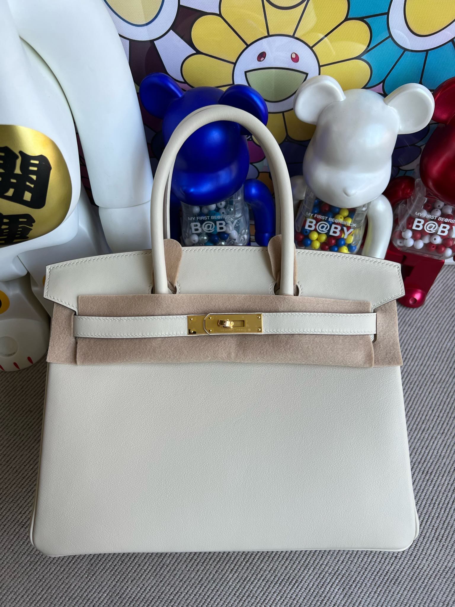 에르메스 버킨백30 화이트 금장 스위프트